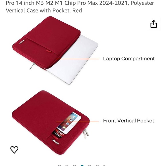13.3 In Laptop Bag (red) - Picture 6 of 7